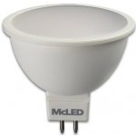 McLED LED žárovka GU5,3 MR16 4,6W 35W teplá bílá 2700K, reflektor 12V 100° – Sleviste.cz