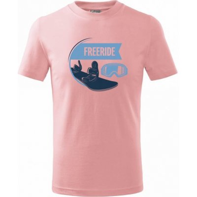 Freeride snowboard kruh tričko dětské bavlněné růžová – Zboží Mobilmania