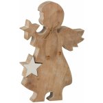 Dřevěný anděl s vyndavací hvězdou 18*4*29cm – Zboží Dáma