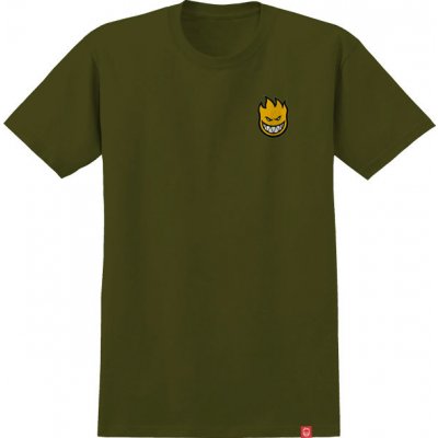 Spitfire LIL BIGHEAD FILL military GREEN BLACK & GOLD pánské triko s krátkým rukávem zelená – Zboží Mobilmania