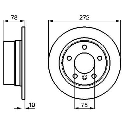 BOSCH Brzdový kotouč plný Ø272mm 0 986 478 641