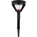 Flexibilní černý univerzální trychtýř se sítkem na vodu v kapalných pohonných hmotách 16 cm AMIO-04038, , , – Zboží Dáma