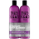 Tigi Bed Head Dumb Blonde šampon 750 ml + Blonde Reconstructor šampon a kondicionér pro poškozené blond vlasy 750 ml dárková sada – Zboží Dáma
