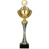 Pohár a trofej Kovový pohár s poklicí Zlato-modrý 32 cm 12 cm