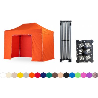 TENTino SMALL HEXAGON 3x4,5 m 6A - ORANŽOVÁ – Hledejceny.cz