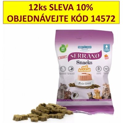 Serrano Snack for Cat-Liver-AntiHairball 50 g – Zbozi.Blesk.cz