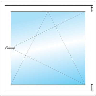 OKNA HNED Plastové okno 88x87 cm bílé otevíravé a sklopné pravé – Hledejceny.cz