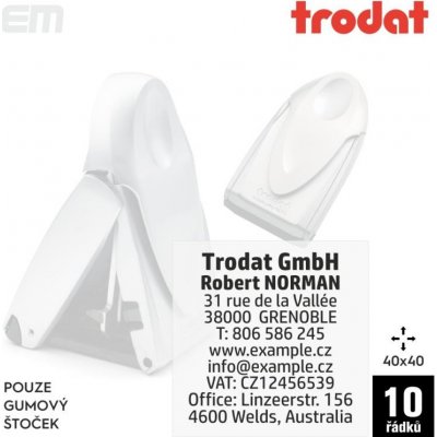 Trodat 9440 [ 40 x 40 mm] pouze gumový štoček – Zboží Živě