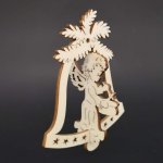 AMADEA Dřevěný 3D zvonek anděl s bubínkem 9 cm – Hledejceny.cz