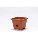 PLASTIA Hranatý samozavlažovací kv. Bergamot 30x30 cm terakota – HobbyKompas.cz