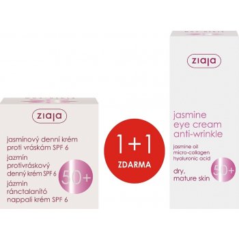 Ziaja Jasmín 50+ Protivráskový denní krém 50 ml + Jasmín 50+ noční krém 50 ml dárková sada