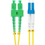 Lanberg FO-LUSA-SD11-0010-YE optický patch, SM LC/UPC-SC/APC duplex 1m LSZH G657A1 průměr 3mm, 1m, žlutý – Zboží Živě