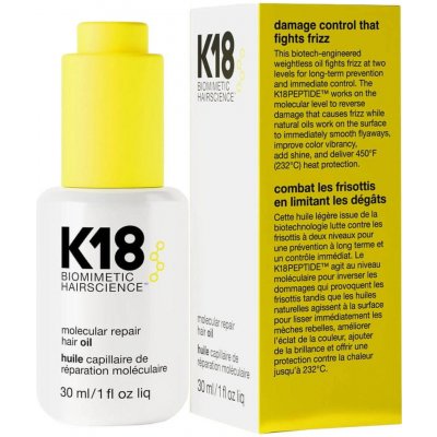 K18 Molecular Repair Hair Oil Suchý olej na vlasy 30 ml – Sleviste.cz