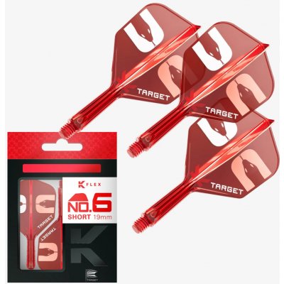 Target K-Flex Nathan Aspinall "ASP" integrované letky No6 a dlouhé násadky – Zboží Dáma