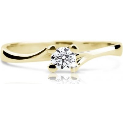 Gemmax Jewelry Zlatý prsten s čirými zirkony model 1855 GLRYB 23671