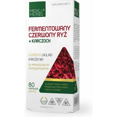 Medica Herbs fermentovaná červená rýže + artyčok pro krevní oběh 80 kapslí – Hledejceny.cz