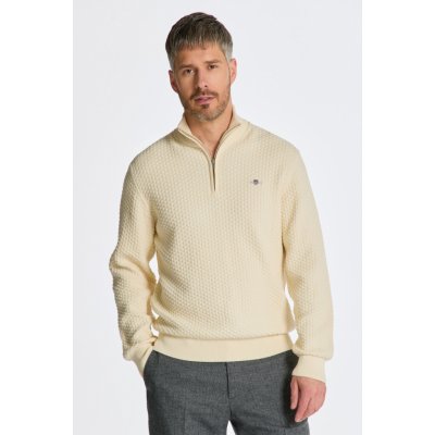 Gant Cotton Texture Halfzip bílá