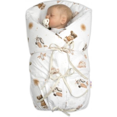 Baby Nellys Náhradní povlak potah bavlna na retro zavinovačku LALLY Meďa pilot béžový – Zboží Dáma