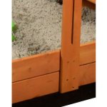 Baby Mix Stříška pro dětské dřevěné pískoviště 120x120 cm žluto-bílá – Zboží Dáma