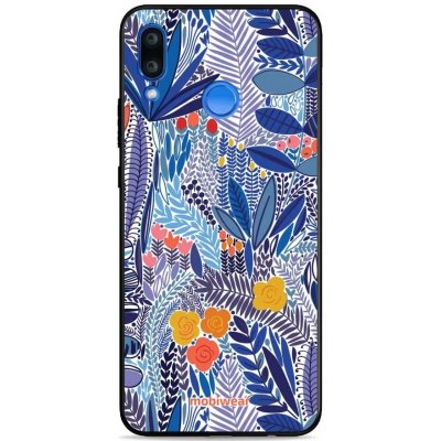 Pouzdro Mobiwear Glossy Huawei Nova 3 - G037G - Modrá květena – Zbozi.Blesk.cz