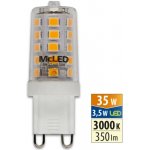 McLED LED žárovka G9 3,5W 35W teplá bílá 3000K – Hledejceny.cz