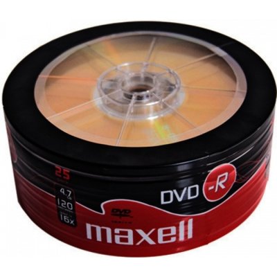 Maxell DVD-R 4,7GB 16x, cake box 25ks (275731) – Zboží Mobilmania