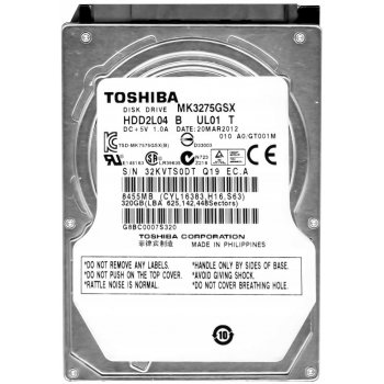 Toshiba 320GB SATA II 2,5", MK3275GSX