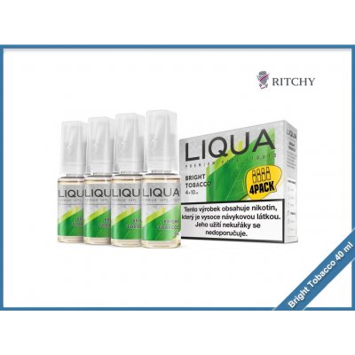 Ritchy Liqua Elements 4Pack Bright tobacco 4 x 10 ml 6 mg – Zboží Mobilmania