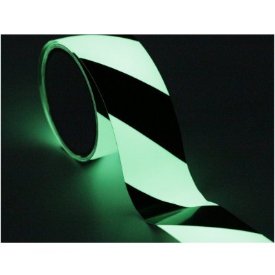 Traiva výstražná šrafovaná páska 5 cm x 1 m fotoluminiscenční černo-bílá 14259 – Hledejceny.cz