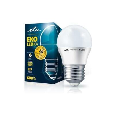 Eta EKO LEDka mini globe 7W, E27, teplá bílá ETAG45W7WW01 – Hledejceny.cz