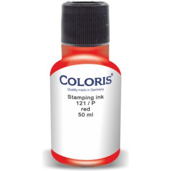 Coloris Razítková barva 121 P pro savé povrchy červená 50 g