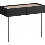 Bogart. toaletní stolek Desin 100 cm se zásuvkami a kovovými nohami černý mat dub nagano – Zboží Mobilmania