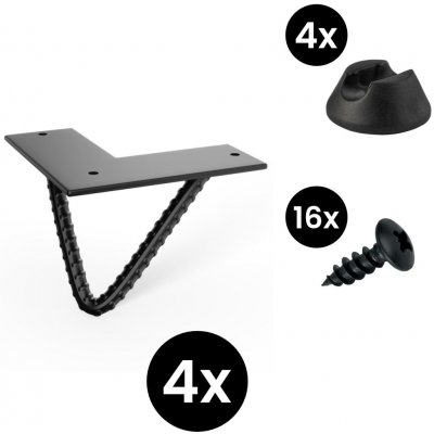 Walteco Hairpin Roxor II 50546BP1 černá 4 ks – Zbozi.Blesk.cz