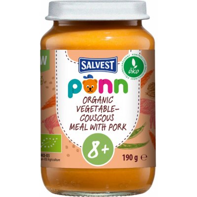 Salvest Ponn BIO Vepřové maso s kuskusem a zeleninou 190 g