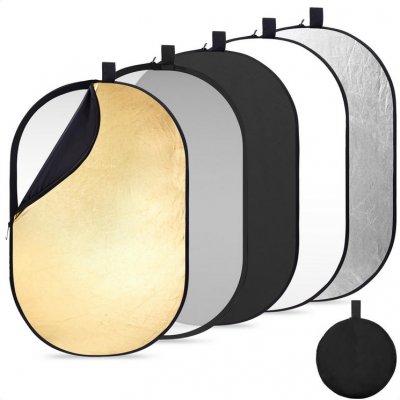 K&F Concept 40" x60”(100x150cm) 5-in-1 Oval Foldable Reflector with Carrying Bag – Zboží Živě