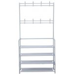 TEXTILOMANIE Herzberg Věšák s botníkem 80 × 155 cm bílý – Zboží Dáma