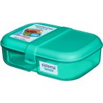 Sistema Lunch Tříkomorová krabička na oběd s nádobou na jogurt 1,1 l mátová – Zboží Dáma