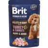 Kapsička pro psy Brit Premium by Nature Dog Puppy & Junior Fillets in Gravy with Turkey & Carrots 85 g