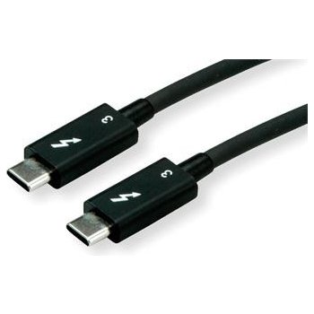 Roline 11.02.9040 Thunderbolt 3 , USB C(M) - USB C(M), 40Gb/s, PD 100W, 0,5m, černý