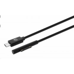 Manhattan 353632 nabíjecí, Surface Connect to USB-C Charging Cable (M/M), 15 V / 3 A, 1.8m, černý