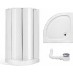 ROTH Čtvrtkruhový sprchový kout TULA SET, 90 × 90 × 190 cm, tloušťka skla: 4 mm, neprůhledné 4000516 – Zboží Dáma