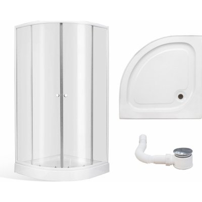 ROTH Čtvrtkruhový sprchový kout TULA SET, 90 × 90 × 190 cm, tloušťka skla: 4 mm, neprůhledné 4000516 – Zboží Dáma