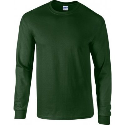 Teplé triko s dlouhými rukávy Gildan Ultra Coton 200 g/m Zelená lesní G2400