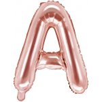 PartyDeco Fóliové písmeno A růžově zlaté 35 cm – Hledejceny.cz
