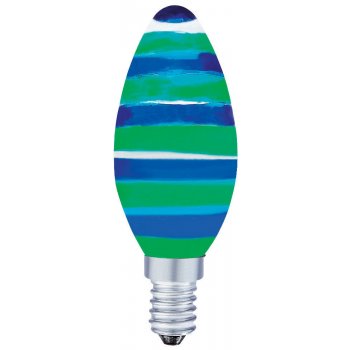 Eglo žárovka svíčka 40W E14 zelená modrá QUER