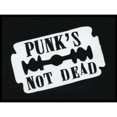 Nášivka PUNK´S NOT DEAD žiletka – Zboží Dáma