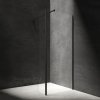 Pevné stěny do sprchových koutů OMNIRES - Marina Walk-inwalk-in S Boční Stěnou, 100 X 30 Cm černá Mat / Transparent /