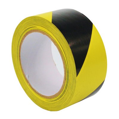 Europack Bezpečnostní páska levostranné šrafování 50 mm x 33 m 00505 žluto-černá – Sleviste.cz