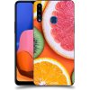 Pouzdro a kryt na mobilní telefon Samsung Pouzdro ACOVER Samsung Galaxy A20s s motivem Fruit