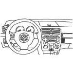 Konzole pro držák mobilního telefonu do Mazda 2
